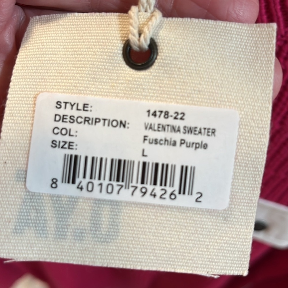 NWT SER.O.YA Valentina Oversized Women’s Fuchsia Sweater Size L - Picture 5 of 11